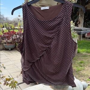Brown Polka Dot Blouse